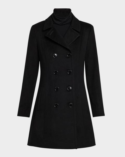 Vince Cashmere-Blend Double-Breasted Coat | Neiman Marcus