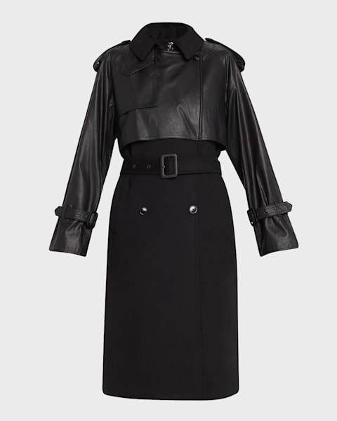 Balenciaga Round Shoulder Fitted Coat | Neiman Marcus