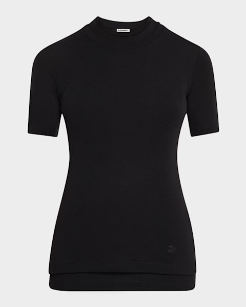 Jil Sander Striped Short-Sleeve T-Shirt | Neiman Marcus