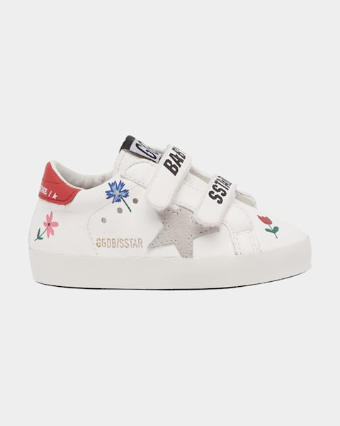 Girl's Old School Nappa Leather Ladybug Sneakers, Baby