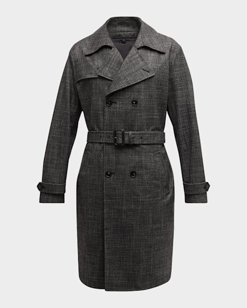 Homme Plisse Issey Miyake Men's Cavity Long Coat | Neiman Marcus