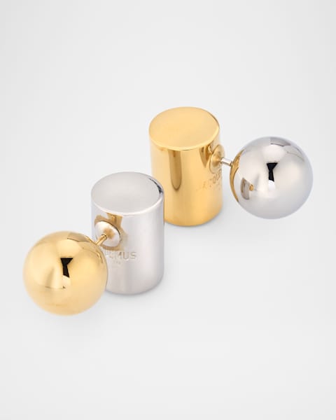 ピアス JACQUEMUS 'Les Boucles Rond Carre' earrings Les boucles rond carré earrings in gold - Jacquemus | Mytheresa