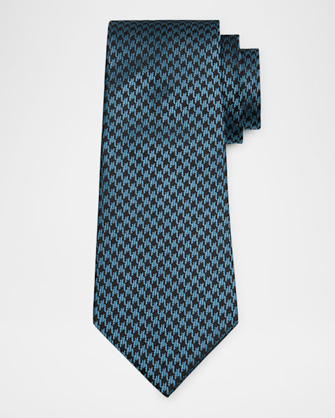 Men's Micro-Houndstooth Silk Tie 