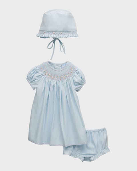 Girl's Velvet Float Dress with Bloomers, Size 6M-24M