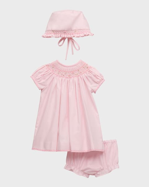 Girl'S Sophia Scalloped Lace Diaper Dress, Size 0M-24M