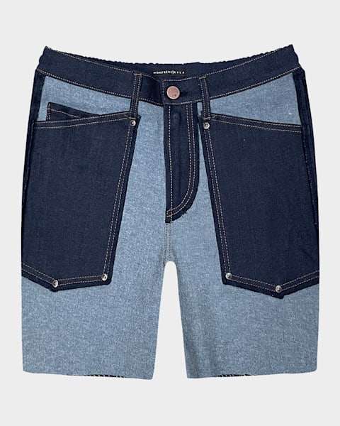 【2024年製 新品】 Amiri Men's Marcus Neiman | Shorts Denim Bandana Bleach パンツ