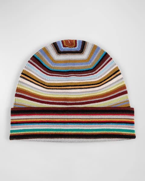 Men's Wool Artist Stripe Beanie Hat