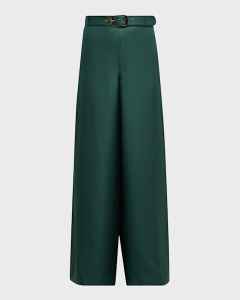 パンツ ZIMMERMANN SILK ILLUMINATE PANTS Zimmermann - Illuminate Blue Agate Silk Pant | Mitchell Stores