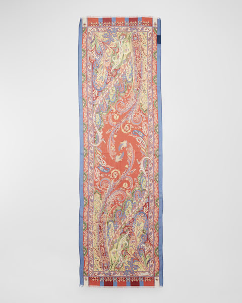 Prada Floral Silk Twill Scarf | Neiman Marcus