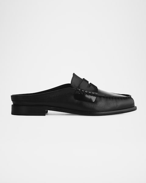 JW Anderson Chunky Chain Denim Loafer Mules | Neiman Marcus