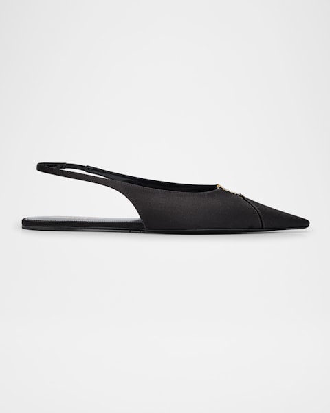 フラットシューズ Saint Laurent Ballerina Flats Black black-cloth-saint-laurent-