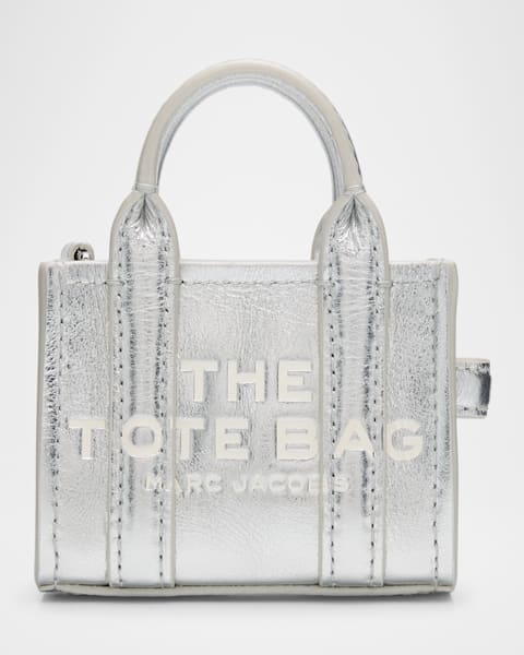 Marc Jacobs The Zebra Leather Nano Tote Charm | Neiman Marcus