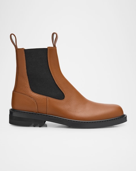 Dries Van Noten Men's QU108 Leather Chelsea Boots | Neiman