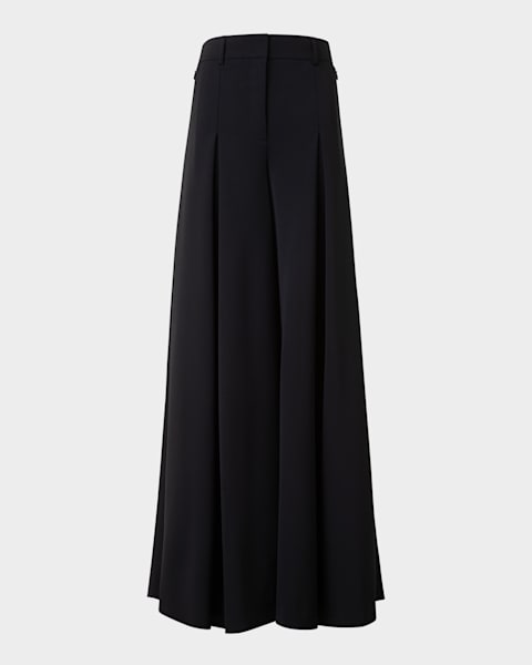 Bottega Veneta Subtle Striped Straight-Leg Wool Trousers