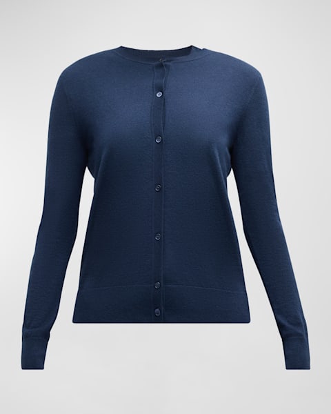 Emporio Armani Button-Down Striped Knit Cardigan | Neiman Marcus