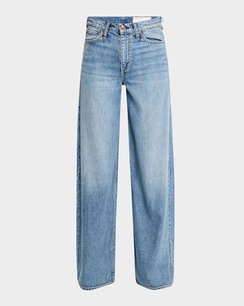 Rag & Bone Featherweight Logan Mid-Rise Wide Relaxed Jeans