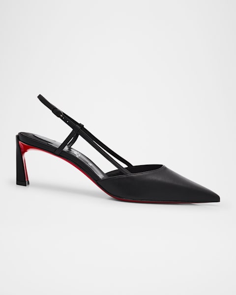 Christian Louboutin Kate Sling Patent Calfskin Red Sole Christian Louboutin Kate Sling Patent Calfskin Red Sole