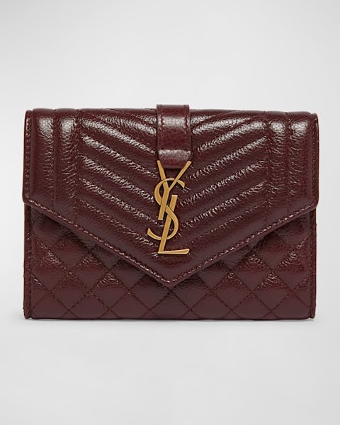 ◆Saint Laurent 23SS◆GABY SMALL ENVELOPE◆ウォレット◆ Saint Laurent Gaby Small YSL Flap Envelope Wallet in Quilted