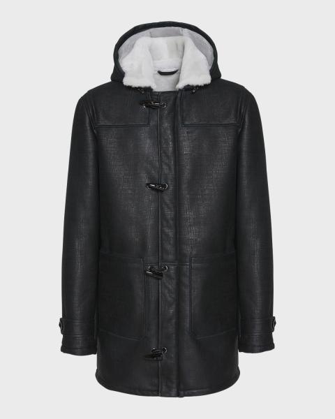 Gorski Men's Loro Piana Cashmere Short Coat with Detachable Lamb