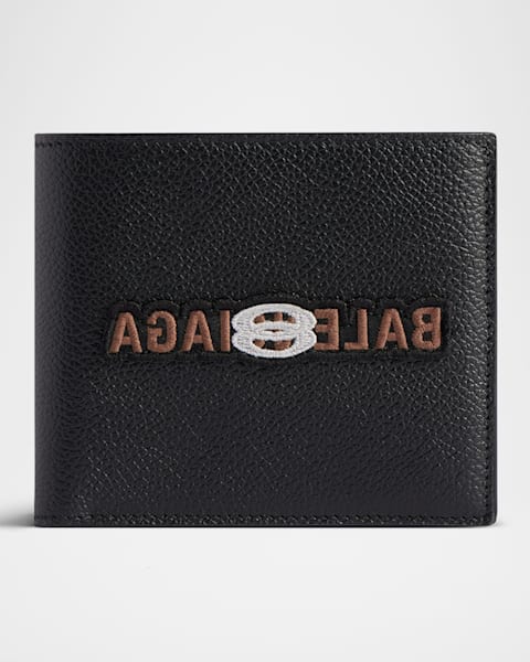 Balenciaga Men's Cash Square Folded Coin Wallet Used Effect