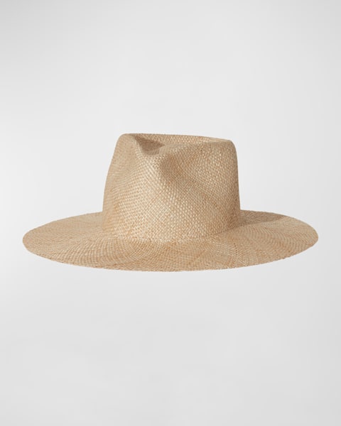 Maison Michel Virginie Straw Fedora Hat | Neiman Marcus
