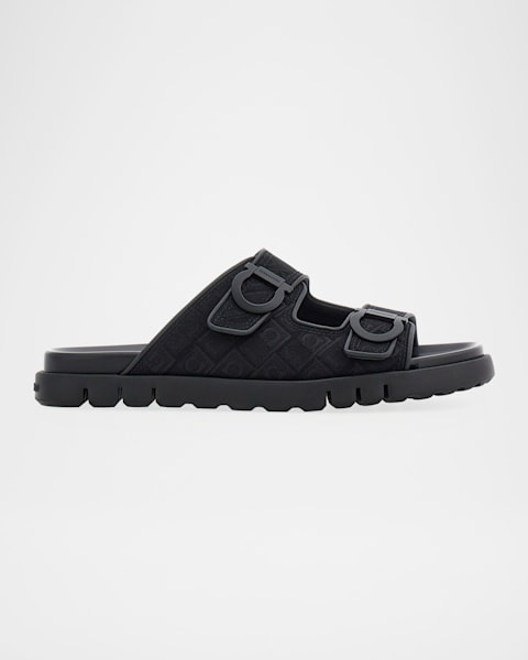 ★Ferragamo★ニューバラ プレート ストラップ スライド New Vara Plate Strappy Slide by FERRAGAMO at THE MILE