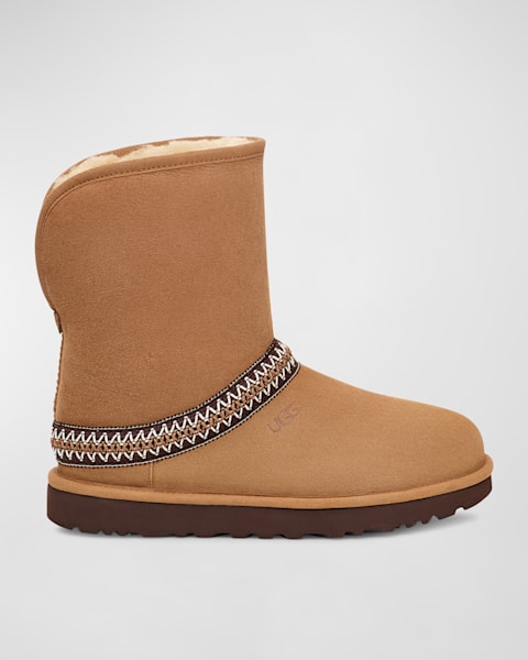 UGG Classic Mini Dipper Cozy Ankle Boots | Neiman Marcus