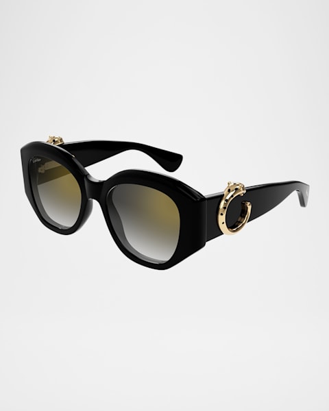 Cartier Monogram Acetate Square Sunglasses | Neiman Marcus