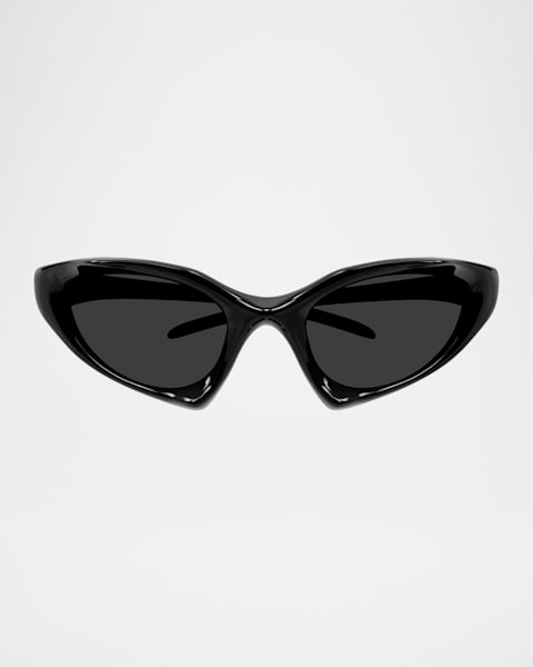 Balenciaga Wavy Plastic Rectangle Sunglasses | Neiman Marcus