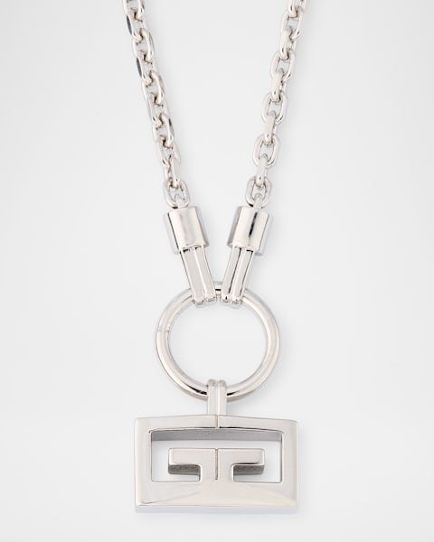 Givenchy Men's Small 4G Crystal Lock Pendant Necklace | Neiman Marcus