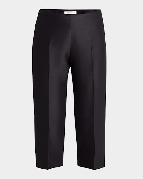 Jacquemus Pintuck Skinny-Leg Capri Pants | Neiman Marcus