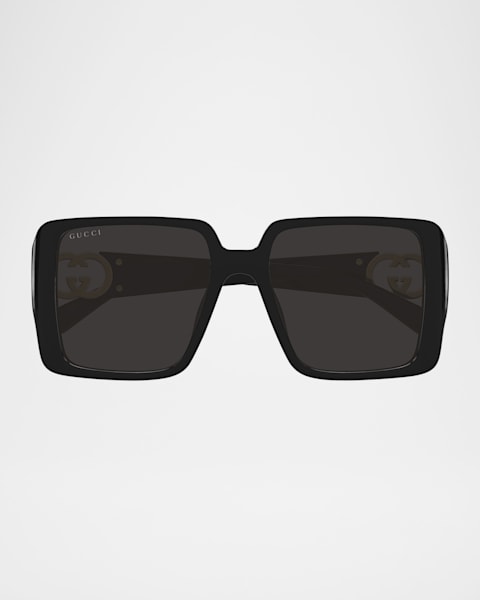 Gucci Square Monochromatic Sunglasses | Neiman Marcus