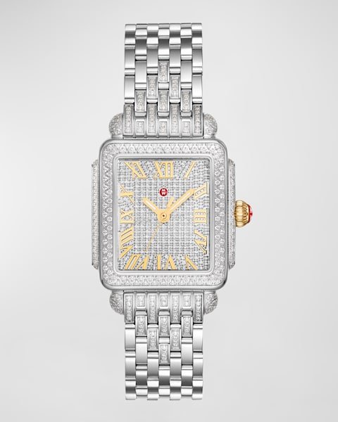 Serein Mid Diamond Dial Watch in Silver/Gold