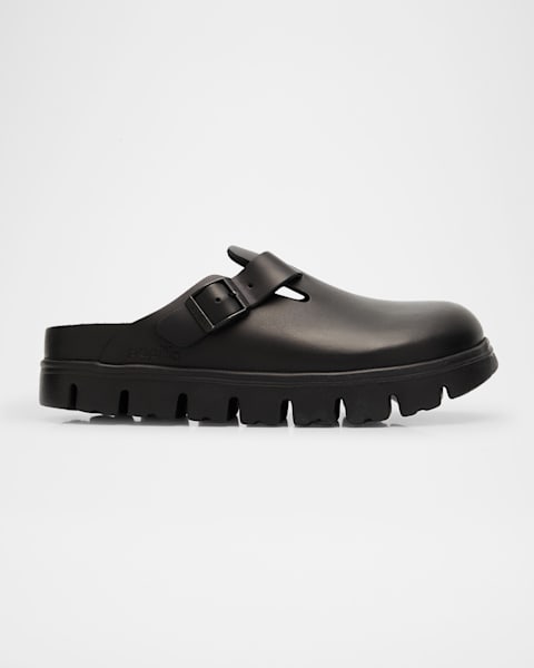 BIRKENSTOCK Tokio Exquisite Flatform Leather Clogs | Neiman
