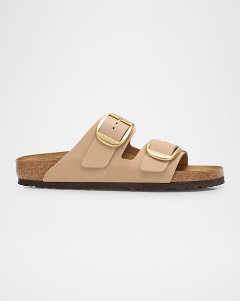 ♥ BIRKENSTOCK EXQUISITE サンダル ナチュラル . BIRKENSTOCK Arizona Exquisite Leather Dual-Buckle Platform Sandals
