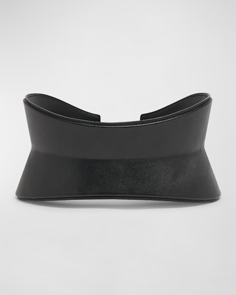 ALAIA Neo Curved Bustier Leather Belt | Neiman Marcus