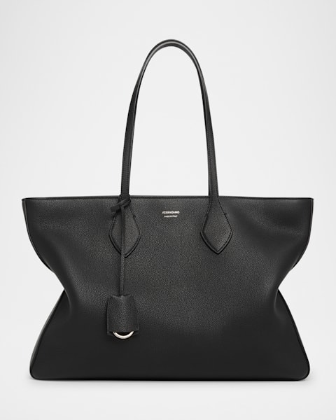 Ferragamo Star Leopard Horse Hair Tote Bag | Neiman Marcus