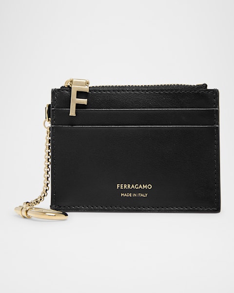 Balenciaga Rodeo Flap Leather Card Holder | Neiman Marcus