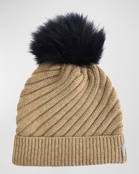 Select Knit Beanie with Lamb Pom