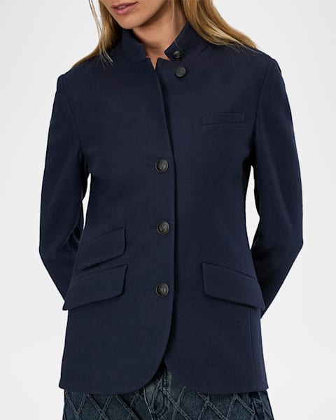 Polo Ralph Lauren Wool-Blend Double-Breasted Blazer | Neiman