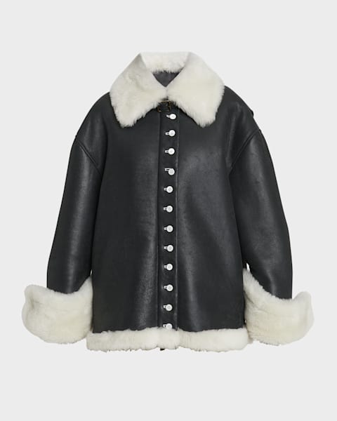 ブルゾン Isabel Marant Pimia Denim And Faux Fur Jacket ISABEL MARANT Black Pimia jacket in denim and faux fur
