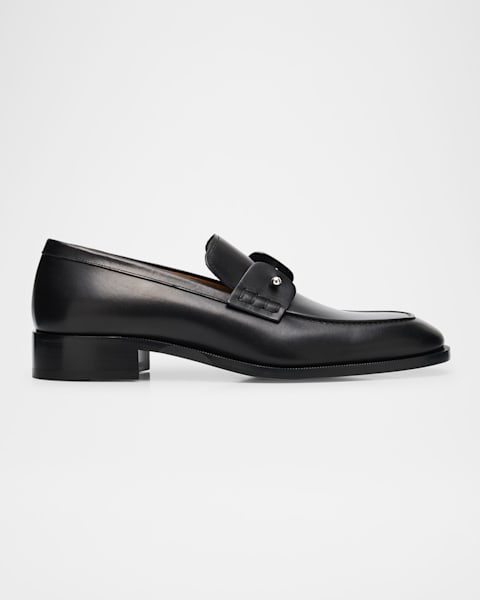Prada Leather Triangle Logo Loafers - Bergdorf Goodman