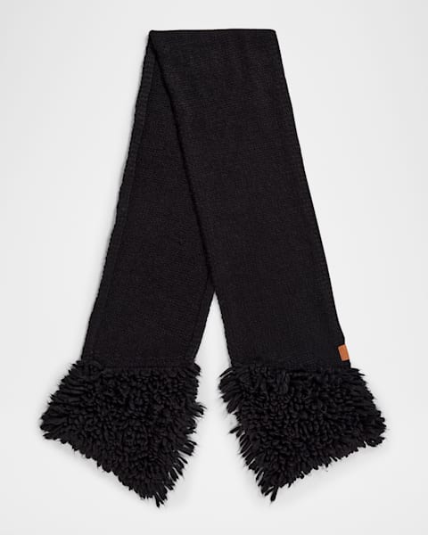 LOEWE新作【F810487X17 ANAGRAM WOOL+CHASHMERE】 Scarf in wool and cashmere Blue - LOEWE