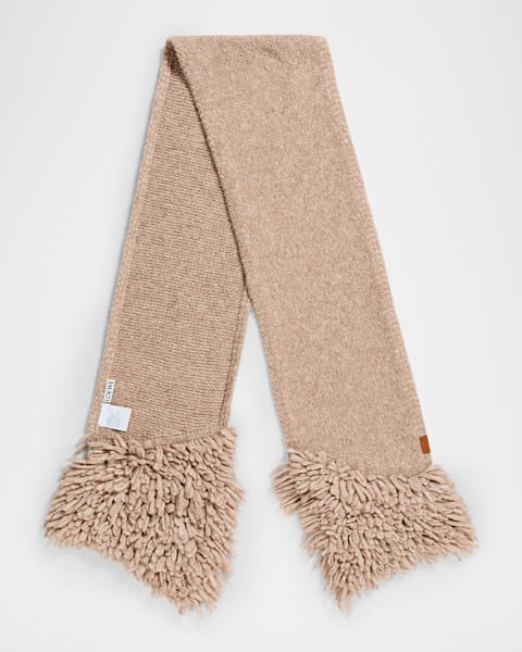 【LOEWE 】Love jacquard scarf in wool and cashmere Loewe Love jacquard scarf in wool and cashmere | REVERSIBLE