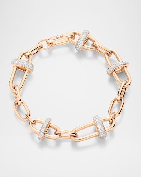 うめぼし様 18cm rosegoldブレスレット Pomellato Iconica 18K Rose Gold Banded Chain Bracelet | Neiman Marcus