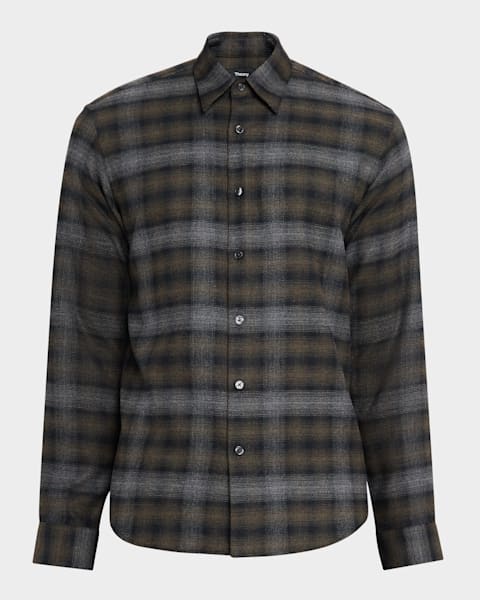 Theory Men's Irving Short Sleeve Shirt in Structure Knit | Neiman