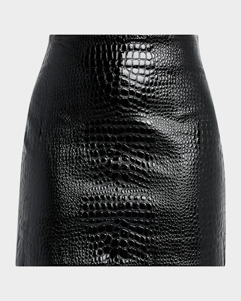 Ramy Brook Emilian Faux Leather Mini Skirt | Neiman Marcus
