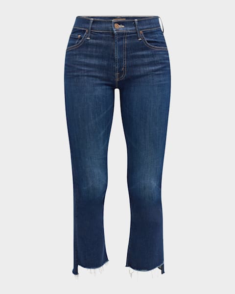 MOTHER Lil' Mid-Rise Zip Rambler Jeans | Neiman Marcus