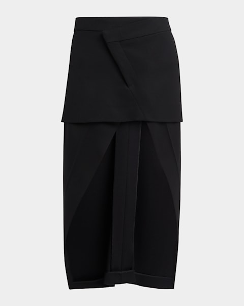 JW Anderson Curved-Hem Mini Skirt | Neiman Marcus