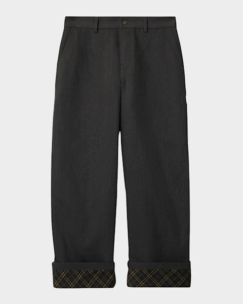 Burberry Men's IP Check Elastic-Waist Pants | Neiman Marcus